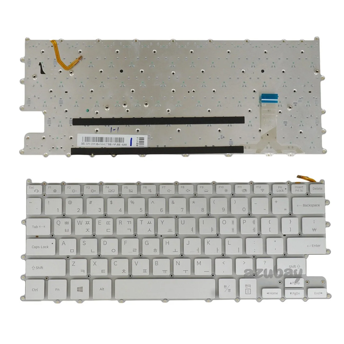 Korean KR & US Laptop Keyboard for Samsung Notebook 9 13.3' NT930XBE NT 930XBE 900X3T  Backlit White / Silver No Frame