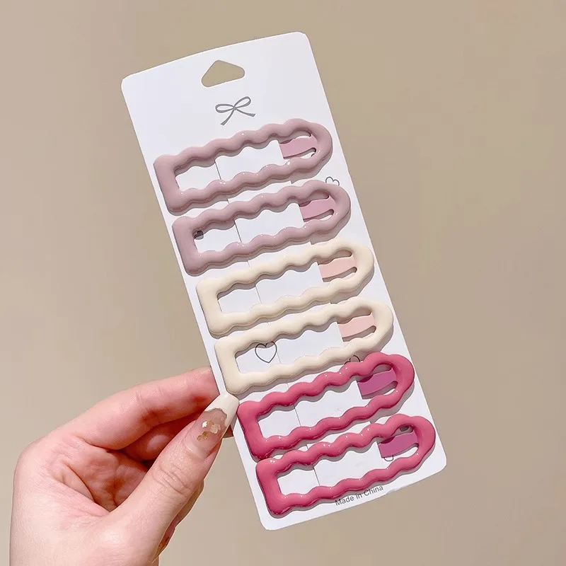 1/5 Buah Jepit Rambut Dopamine BB Jepit Rambut Model Side-Swept Bang Jepit Rambut Lurus Aksesori Rambut