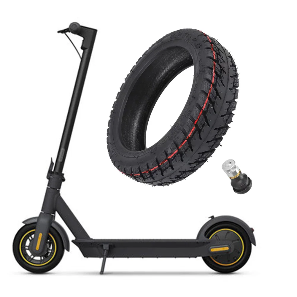 

Для Ninebot Max G30 10-дюймовый электрический скутер 60/70-6,5 внедорожные бескамерные шины с газовым соплом аксессуары для электрического скутера