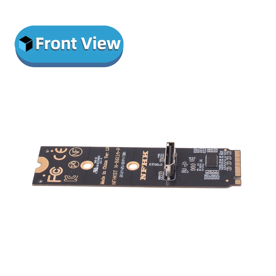 Redriver NVMe M.2 to Oculink SFF-8612 Adapter Card PCIe 5.0/4.0 90 Degree Converter for PCIe NVMe M.2 NGFF SSD External Graphics
