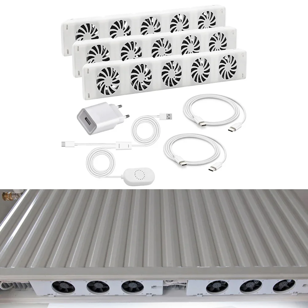 

5.0 Radiator Fan For Smart Energy Saving Radiator Booster Extension Kit Heating Ventilator Fan 47*6.9*3cm 50CFM/85m³/h