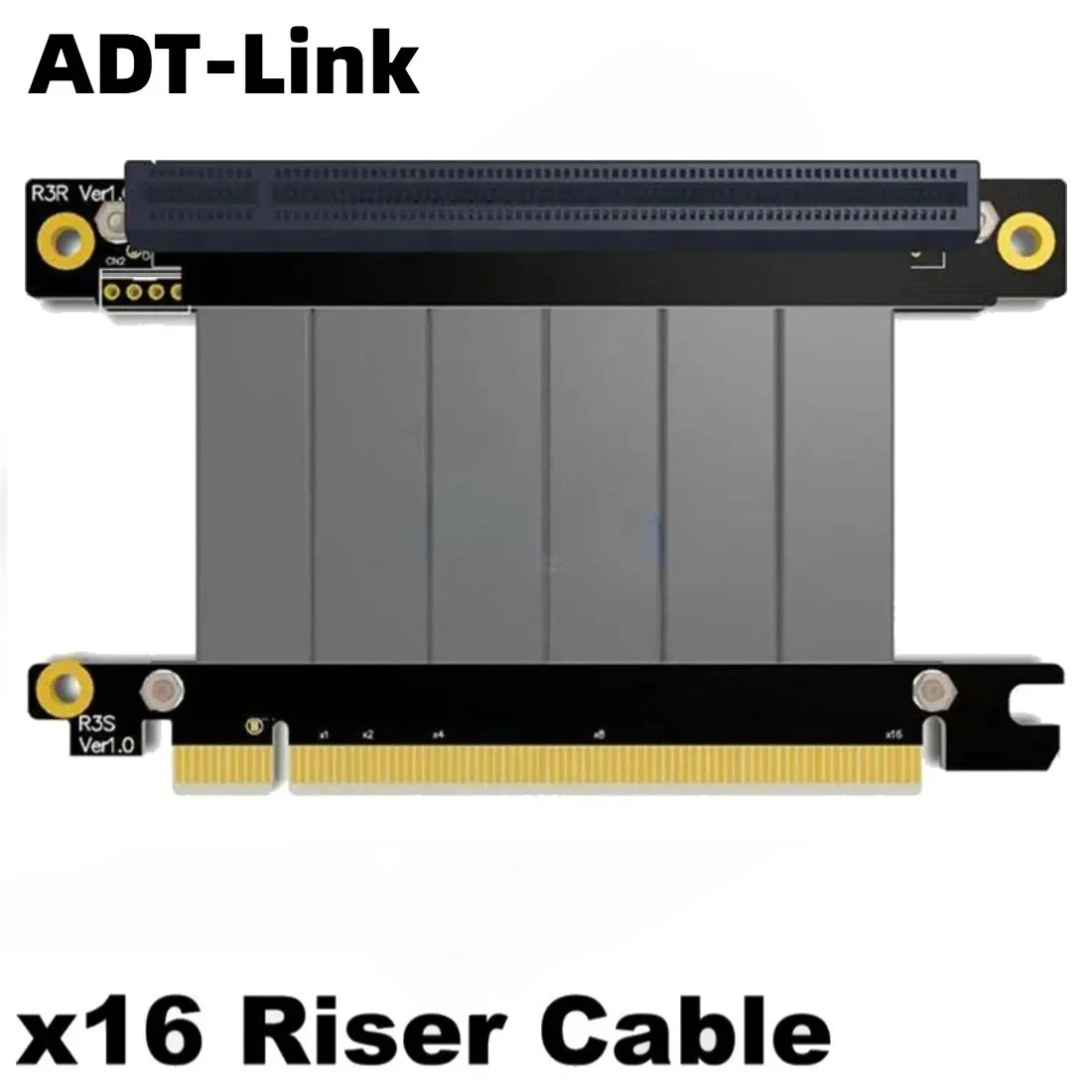 PCI-E X16 3.0 Riser Extension Cable For Graphics Card PCI Express 16x Extender Ribbon Cord Gen3.0 GTX Corner 90° 180° 10cm～60cm