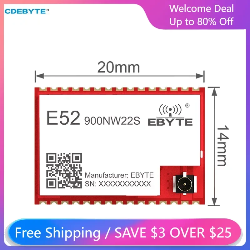CDEBYTE-وحدة شبكة هوائي للمسافات الطويلة ، توجيه أوتوماتيكي ، ثقوب ، IPEX ، مريم ، من من من من MHz ، من 22dbm ،