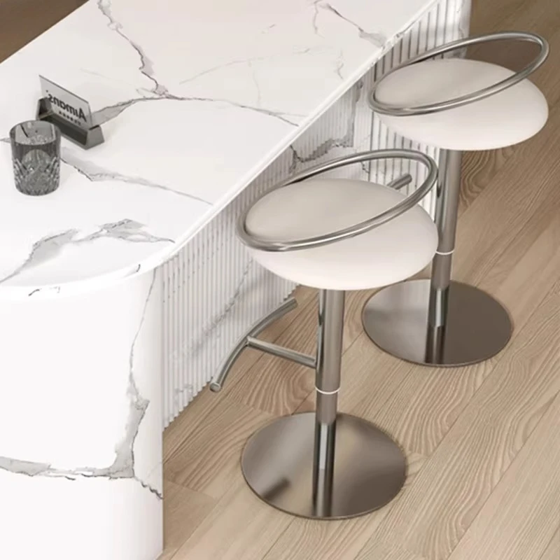 

Faux Leather Back Bar Stool Chair Modern Design Modern White Bar Stool Chair Cheap Sturdy Sillas Nordicas High End Furniture