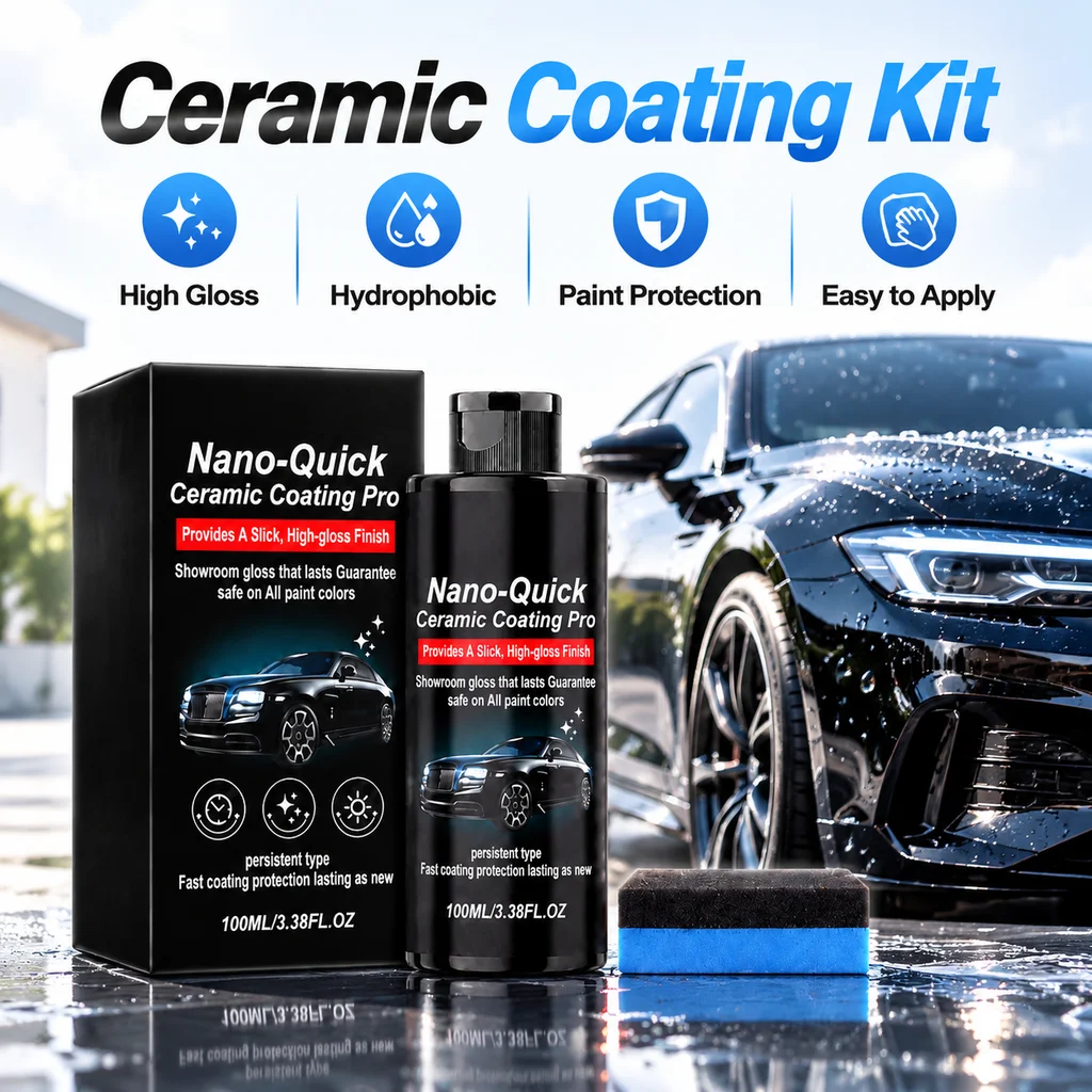 100ML Auto Ceramic Coating Agents Lasting Protect Car Paint Enhance Gloss Rainproof Easy Use Daily Maintain Car Painting Kit