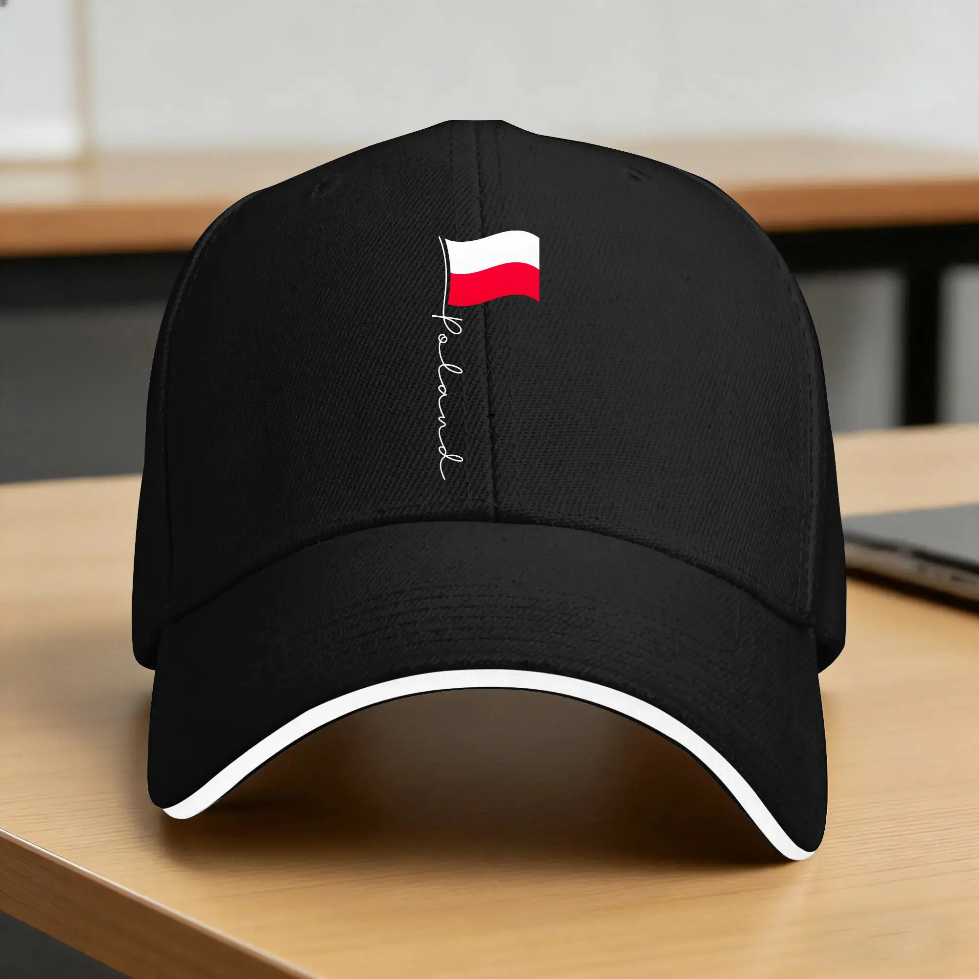 Poland Signature Flag Pole Polish Tennis Skate Trucker Hat For Couple Women Sun-Proof  y2k Cool Baseball Caps