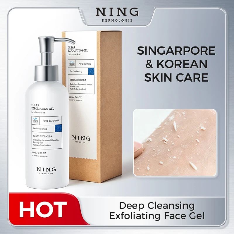 Exfoliating Gel Face：Peeling Gentle Deep Cleaning Dead Skin Remover Brightening Hydrating Niacinamide Pore Refining 200g
