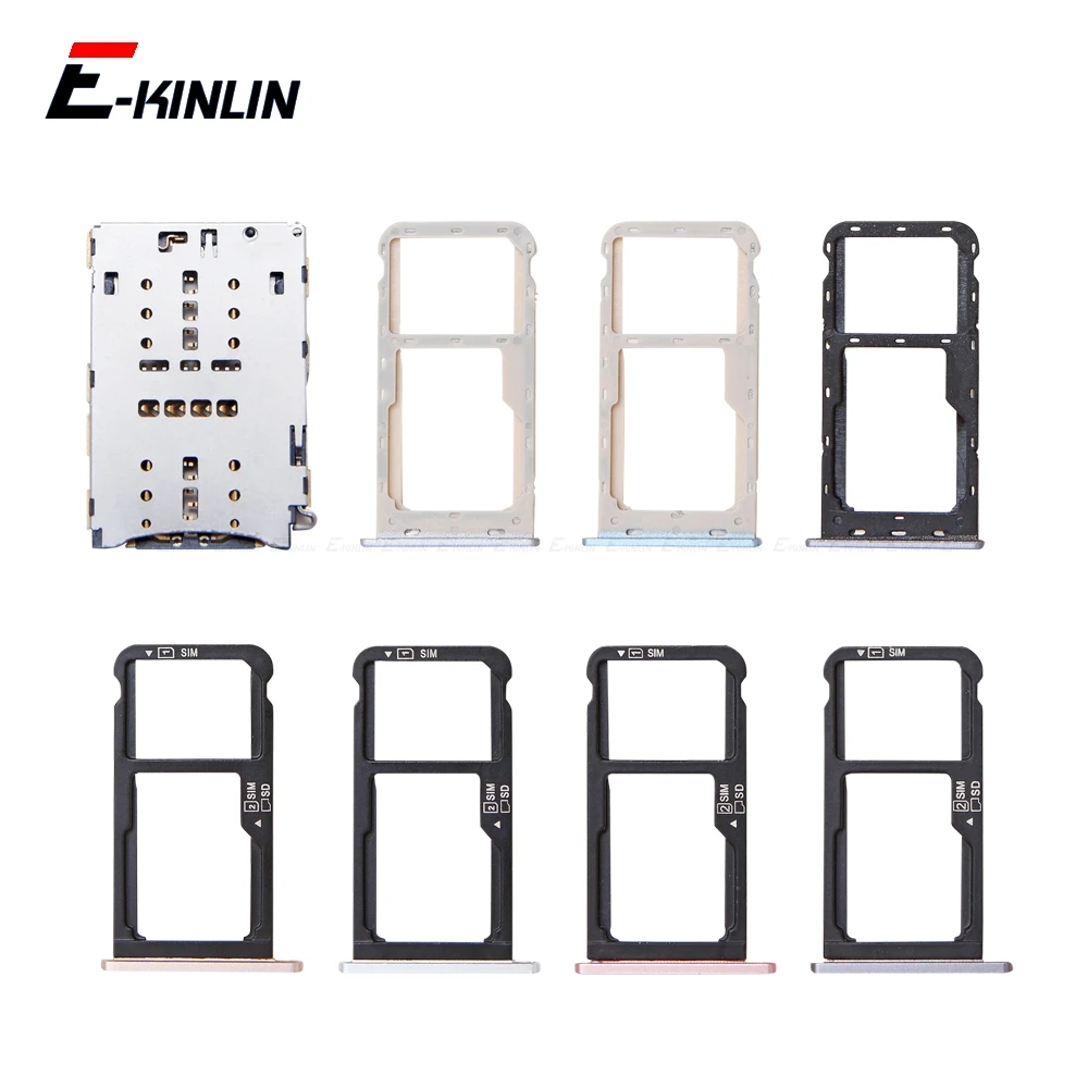 Sim Micro SD Card Tray Socket Connector Slot For HuaWei Honor 6C 5C Pro Enjoy 6S Container Adapter Reader Holder Parts