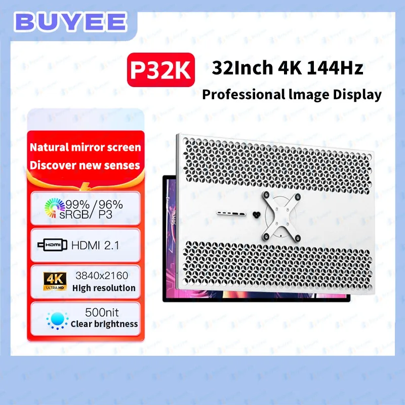 

32-дюймовый ЖК-экран 3840*2160 4k 144 Гц Дисплей IPS-панель HDMI2.0+DP1.4+USB2.0 Монитор Глянцевый экран Type-c 144 Гц Алюминий P32K