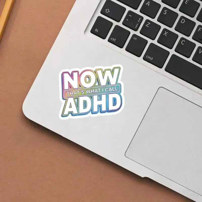 [ملصق ADHD] 1 قطعة/3 قطعة الآن أن أسمى ملصق ADHD |   فكاهة تكنولوجيا جراحية ذاتية اللصق - مثالية لأجهزة الكمبيوتر المحمولة،