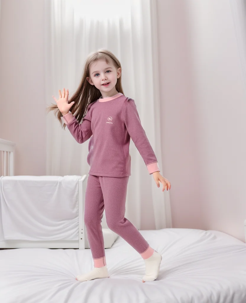 Boys pajamas girls homewear big boy small child thermal underwear parent-child suit - Breathable moisture wicking - High perform