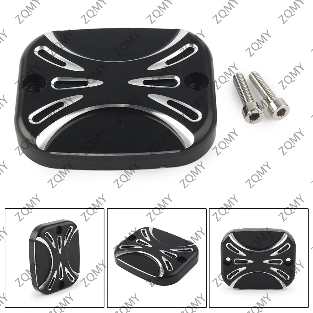 Motorbike Front Brake Reservoir Master Cylinder Cover For Harley Road King Softail CNC Aluminum Motorbike Accessories