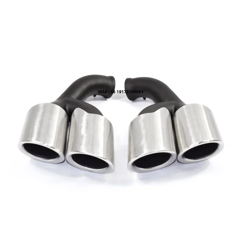 

Car exhaust pipes for porsche-cayenne 958 upgrade stainless steel exhaust tips performance exhaust system quad muffler tip
