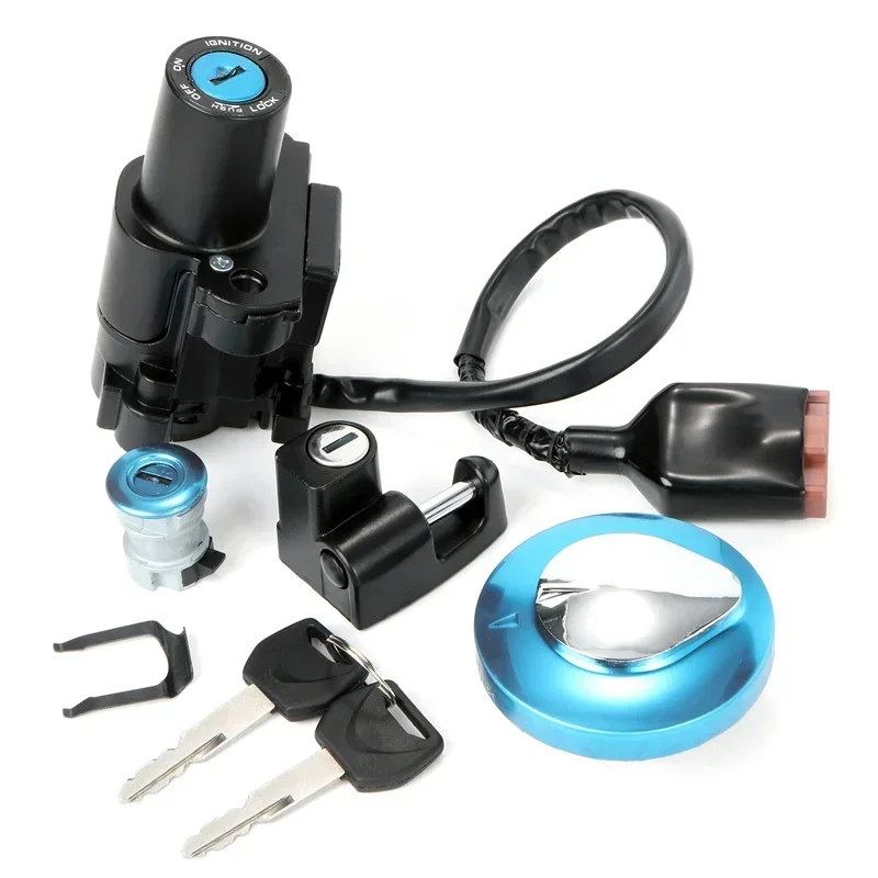 

Motorcycle Ignition Switch Fuel Tank Gas Cap Helmet Seat Lock with 2 Keys For Honda CB400 CB400SS CB 400 SS CB400 SS