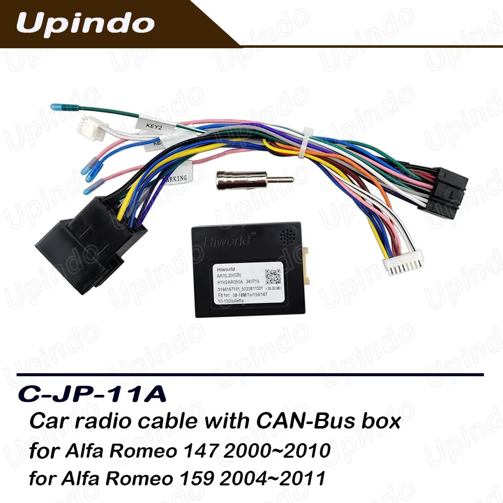 

Android Radio Wiring Harness CAN-Bus Adapter for Alfa Romeo 147 159 Car Stereo Plug & Play Cable Decoder Socket Installation