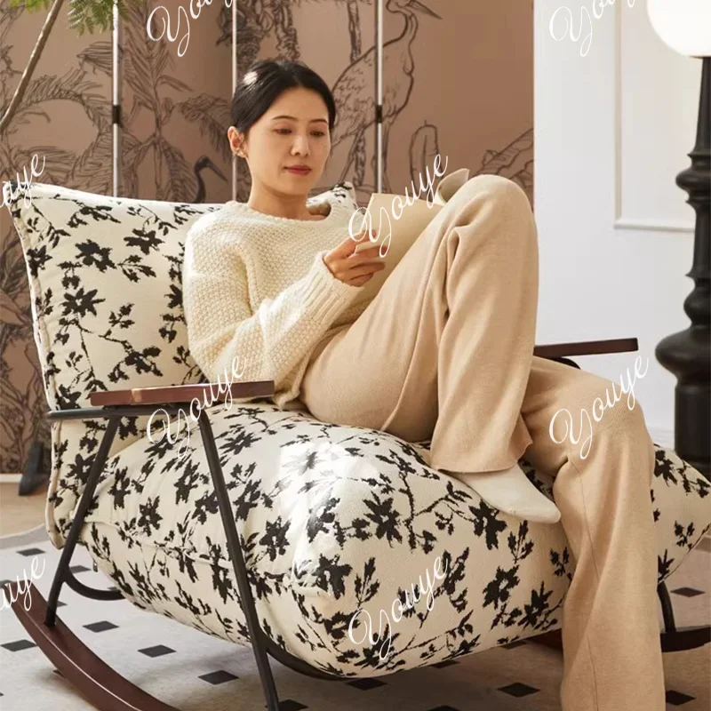 

MX Q Ergonomic Accent Living Room Chairs Lounge Rocking Vintage Wooden Living Room Chairs Designer Throne Sillones Balcony