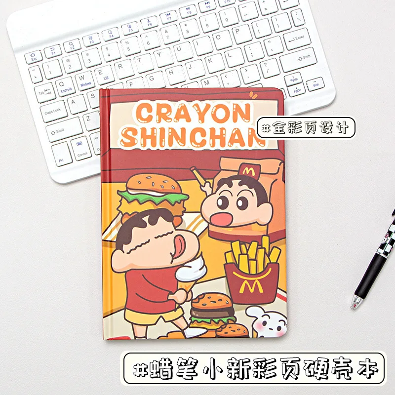 

New Cute Crayon Shin chan A5 Color Pages Hardshell Notebook Student Cartoon Notebook Handbook Cute High Beauty Memo