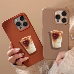 Maillard Caramel Color Cases For iPhone 16 Plus 15 Pro Max 14 13 12 11 Griptok Phone Cases with Coffee Holder Grip Socket