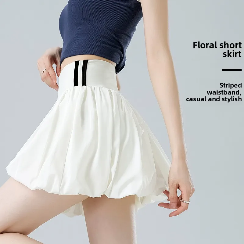 

Летняя теннисная юбка, противолегкая прогулочная юбка, бадминтон, уличная спортивная юбка с бутоном цветка, Ci Walk