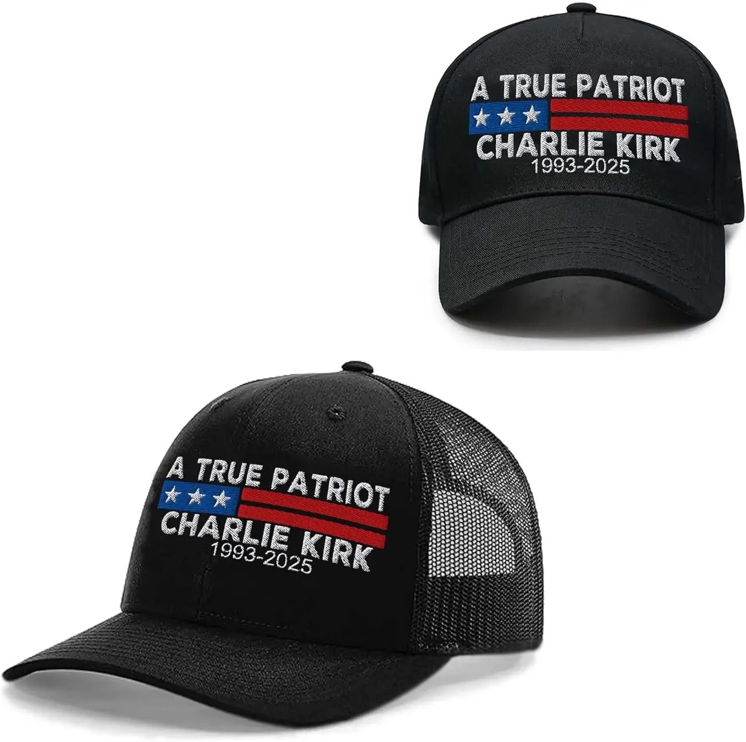 A True Patriot Charlie Kirk 2025 Hat Charlie Kirk Mesh Hat A True Patriot Cap USA Flag Republican Memorial Tribute Charlie 2025