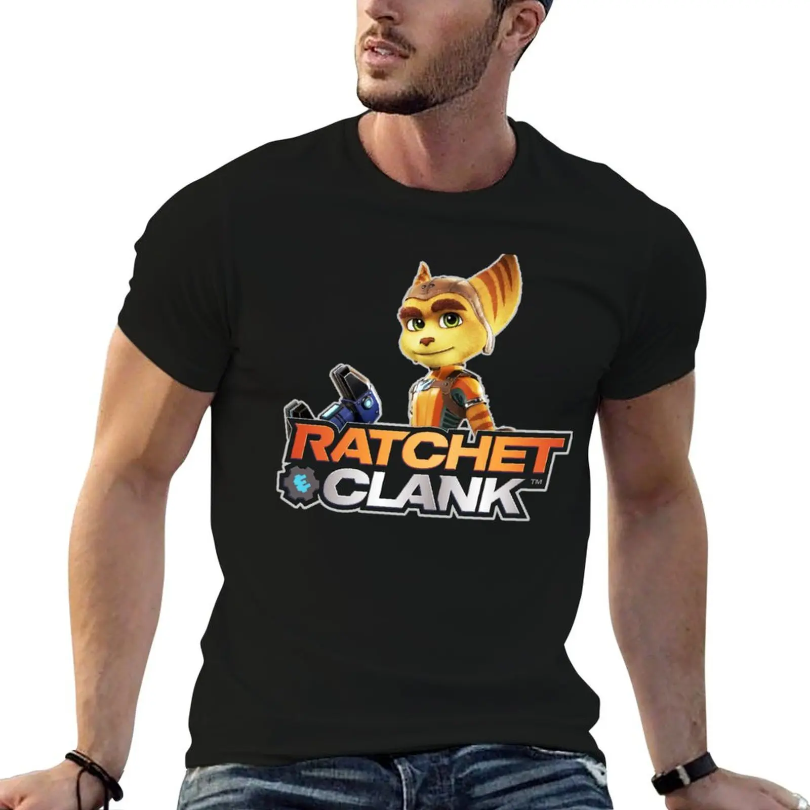 Ratchet & Clank: Rift Apart-Camiseta de Ratchet para hombre, camiseta de algodón, camiseta 100%, camiseta personalizada