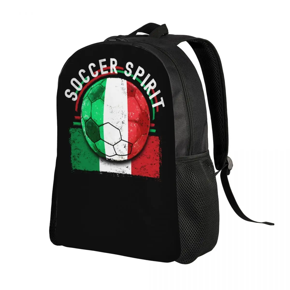 Custom Soccer Spirit Italy Sports Lover Football Travel Backpack Men Women School Computer Bookbag College Student Daypack Bags