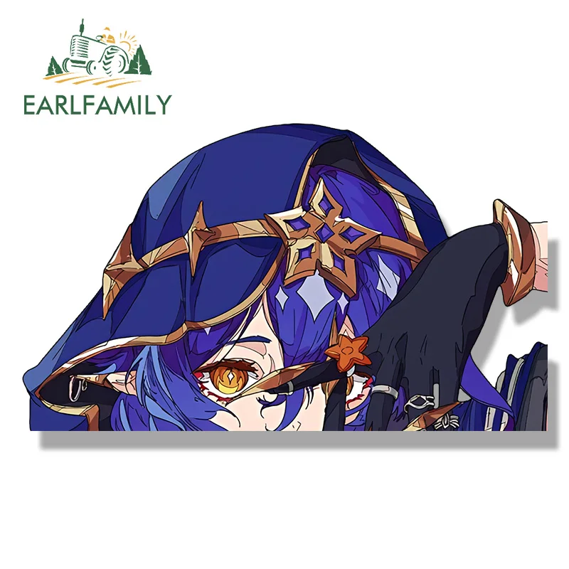 ملصق سيارة Layla بانك من earlfamila ، رسم تأثير Genshin الساخن ، ملصق Waifu ، فتاة نظرة خاطفة كرتونية ، ملصق جرافيتي ، تصميم سيارة Chibi ، JDM