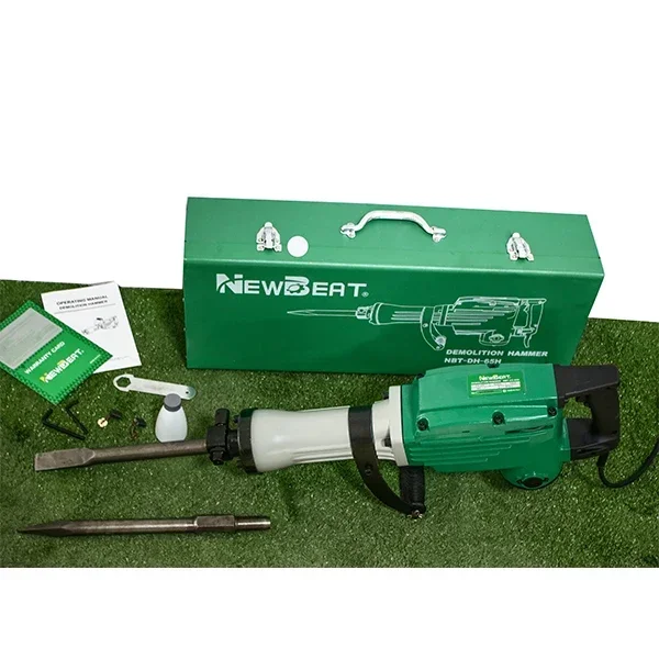 NewBeat Industrial PH65H Power Demolition Drills Electrical Tool Concrete 1500W Demolition Hammer Breaker