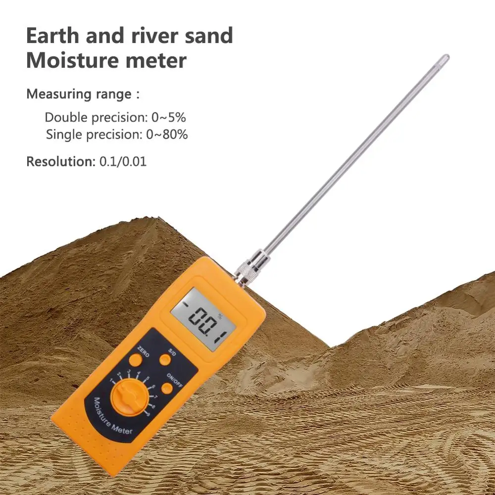 DM300L 0%-80%  Portable  Sand Moisture Meter Coal Powder Moisture Humidity Meter