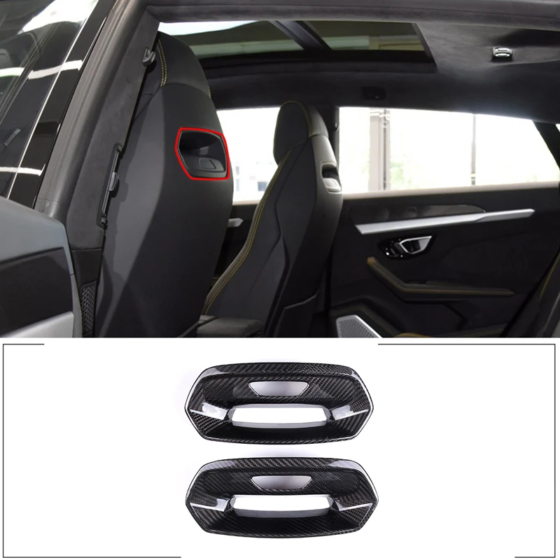 

For 2018-2021 Lamborghini URUS real carbon fiber car styling car seat headrest rear decorative cover car interior accessories