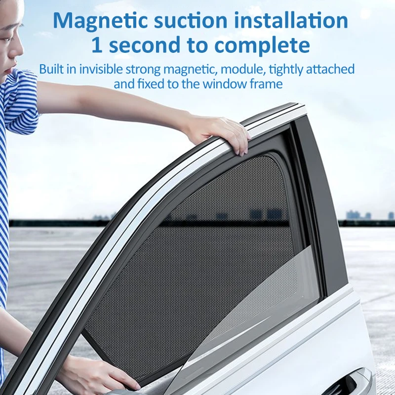 ل Volkswagen ID.4 اكسسوارات VW ID4 ID 4 2021 ~ 2024 2025 المغناطيسي مظلة السيارات درع الزجاج الأمامي الستار الجانب نافذة الشمس الظل #5