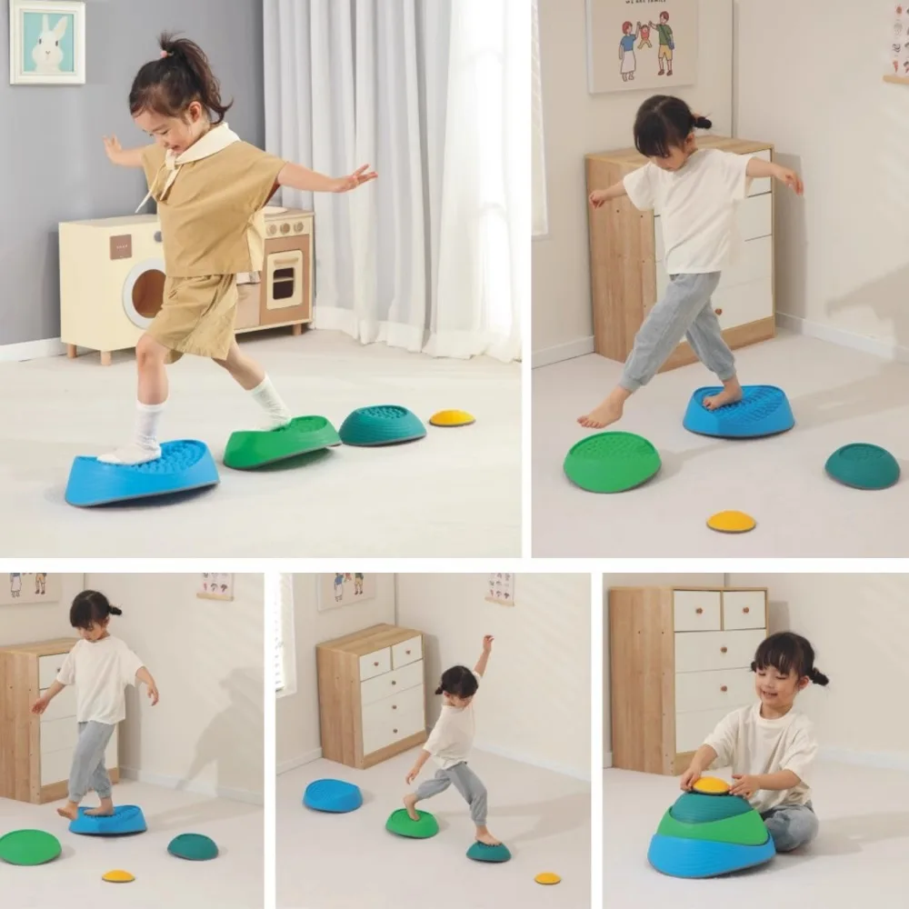 Children Balance Stepping Stones Sports Toys Sensory Integration Training Parish Party Indoor Outdoor Social Game Autism Therapy