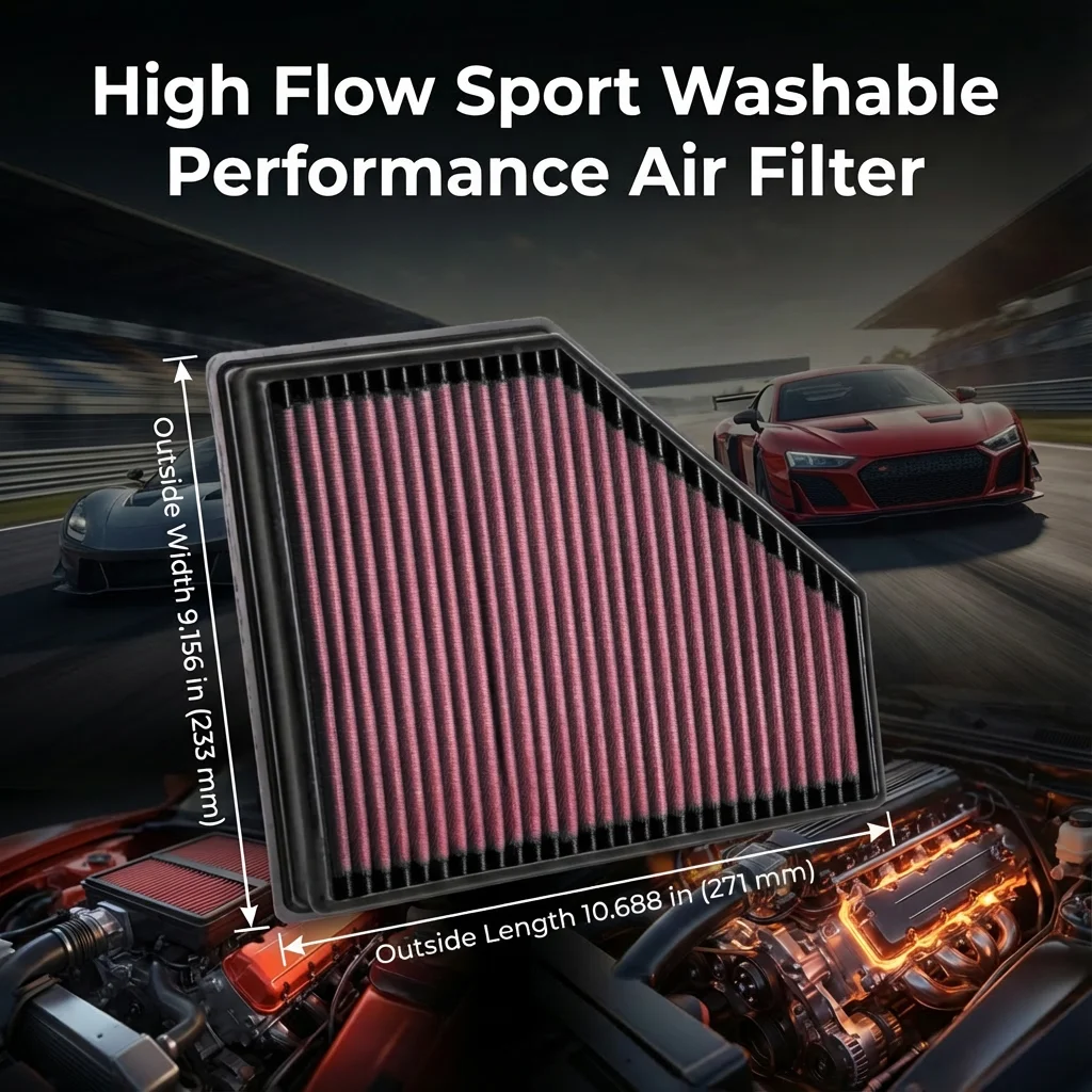 

Спортивный моющийся воздушный фильтр высокой производительности для BMW 2, 3, 4 серии, Z4, Alpina B3, B4, Toyota Supra 2019-2026, 2.0, 3.0, 33-3136