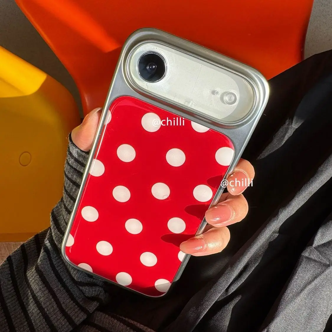 Coque de téléphone de luxe à pointe ondulée, mode coréenne Ins, bordure argentée, pour IPhone 17 16 15 13 11 PRO MAX AIR PLUS, moulage en résine Y2K