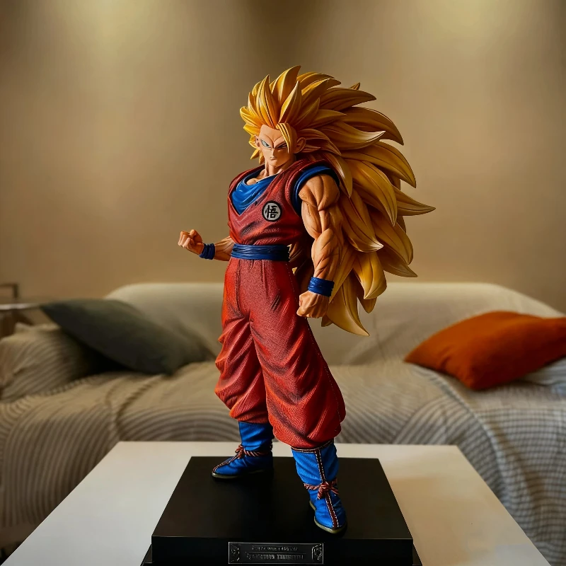 Nuevo 54cm JT 2% SSJ3 figuras de acción de Goku tamaño grande PVC exquisito Anime estatua estática GK juguetes de modelos coleccionables regalo Deco de escritorio