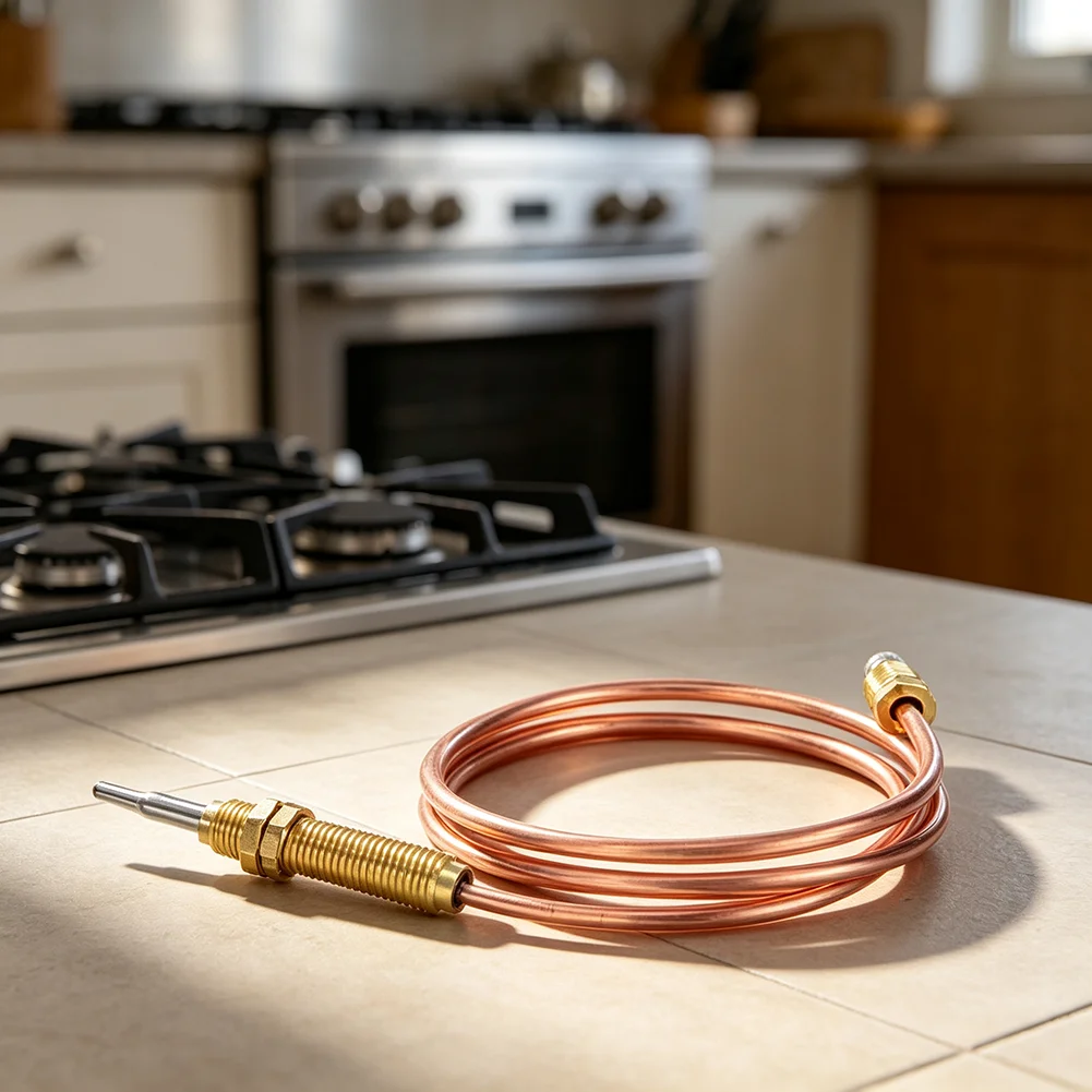 M8x1 Gas Thermocouple Probe 60-150cm High Sensitivity Temperature Sensor For BBQ Grill Stove Oven Pilot= Burner Replace Parts