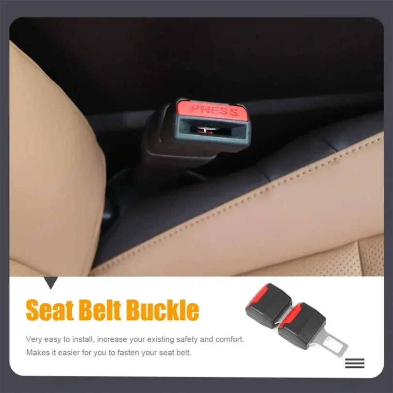 Car Seat Belt Clip Extender Safety Seatbelt Lock Buckle Plug Thick Insert Socket Extender Safety Buckle