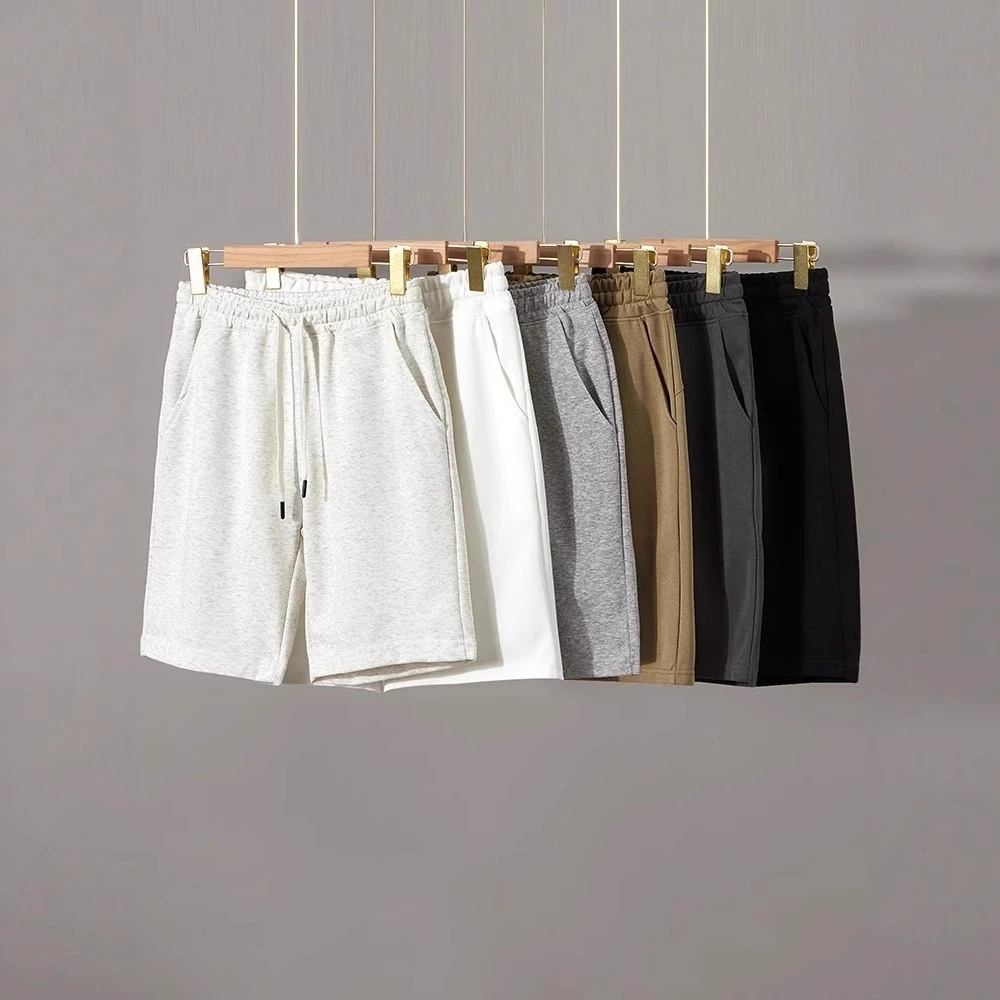 

Summer High Waist Men Cotton Blend Sports Shorts Thin Five Inch Loose Casual Running Outdoor Daily Wear
