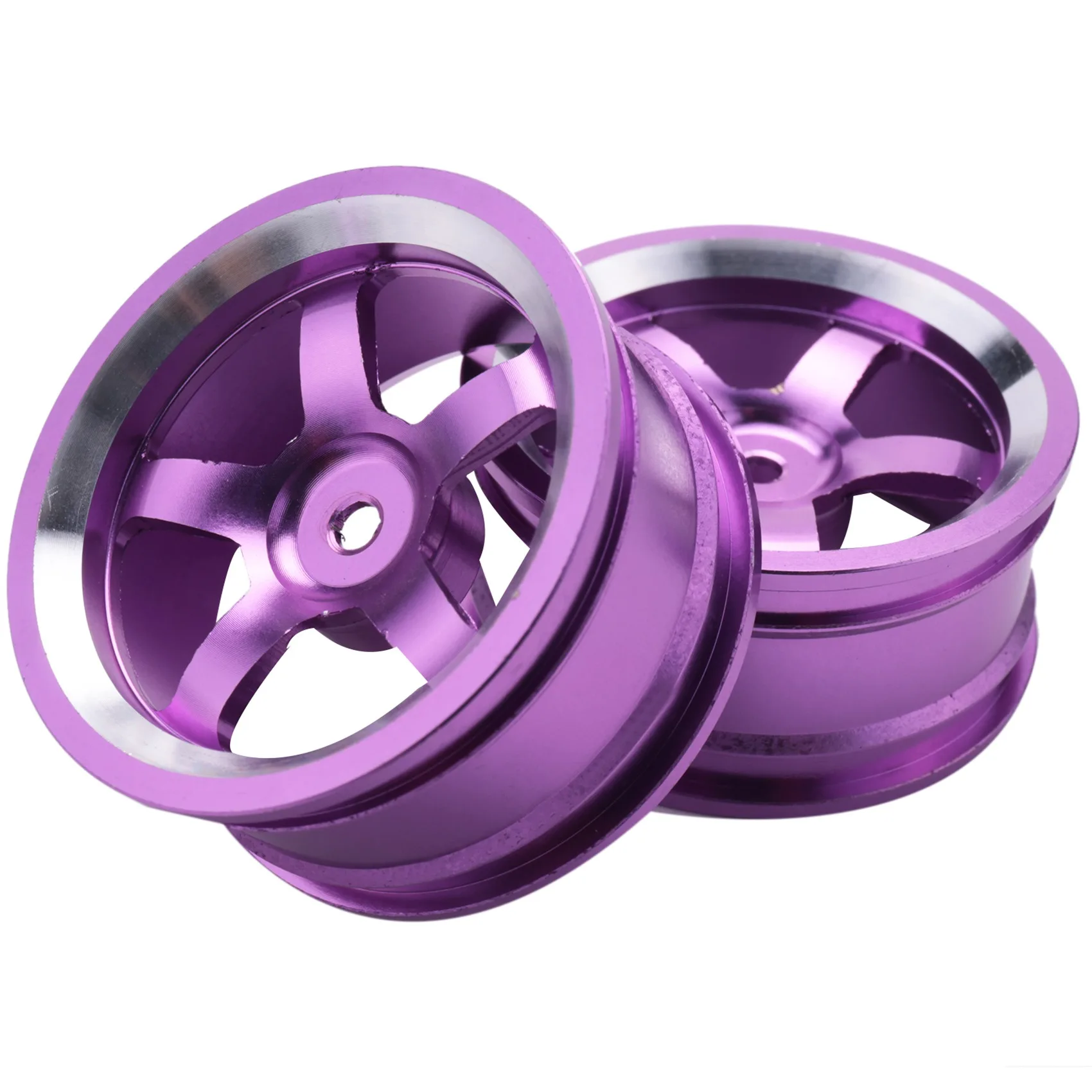 4Pcs Aluminum 52MM Wheel Rims for RC 1/10 On-Road Drift Traxxas HSP Tamiya HPI Kyosho RedCat SAKURA,Purple