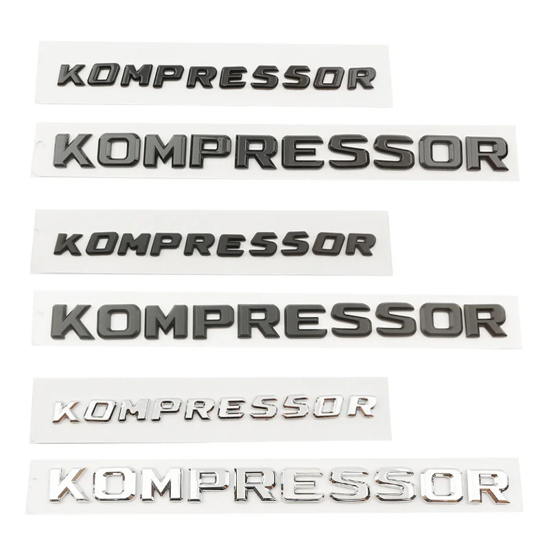 

Car 3D ABS KOMPRESSOR Logo Badge Emblem Decals Sticker For Mercedes Benz C180 C200 C230 CLK200 SLK200 SLK230 CLS350 E300 SL350