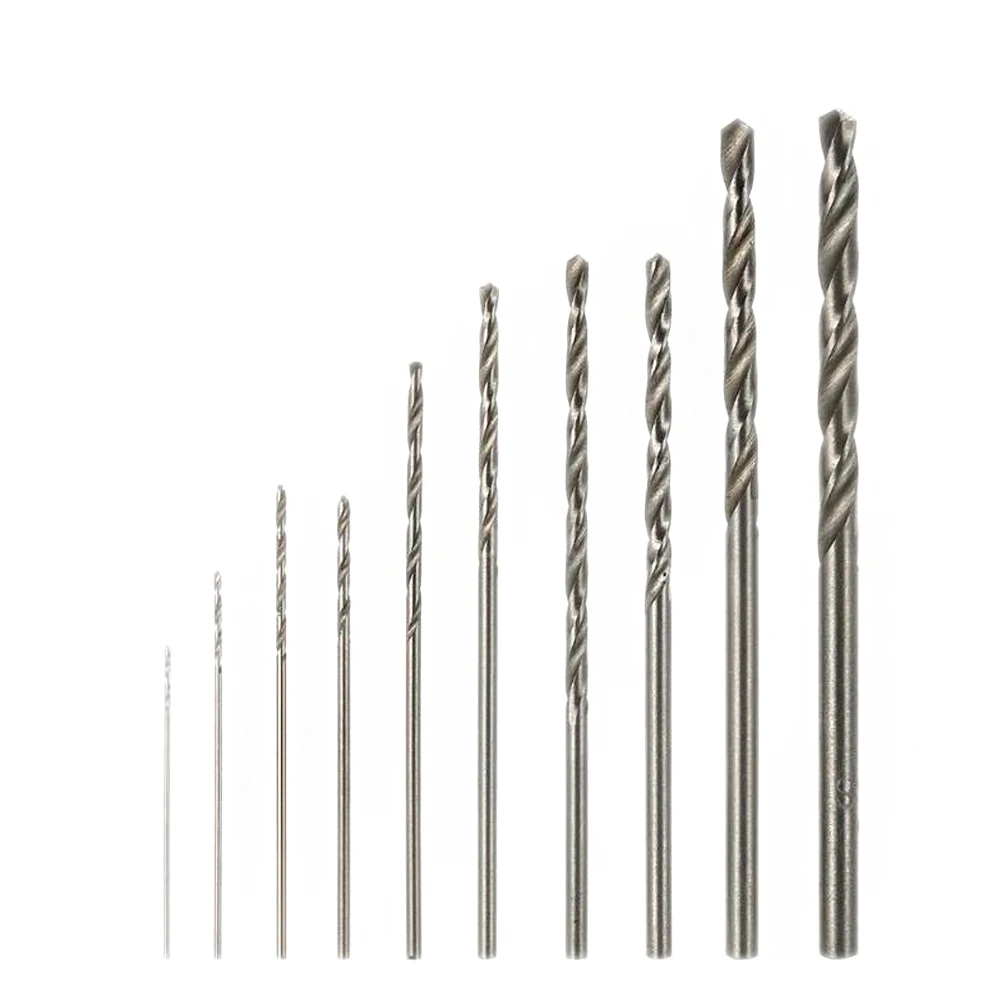 10 Pz/set HSS Ad Alta Velocità In Acciaio Bianco Twist Punta Del Trapano Set Per Dremel Utensile Rotante