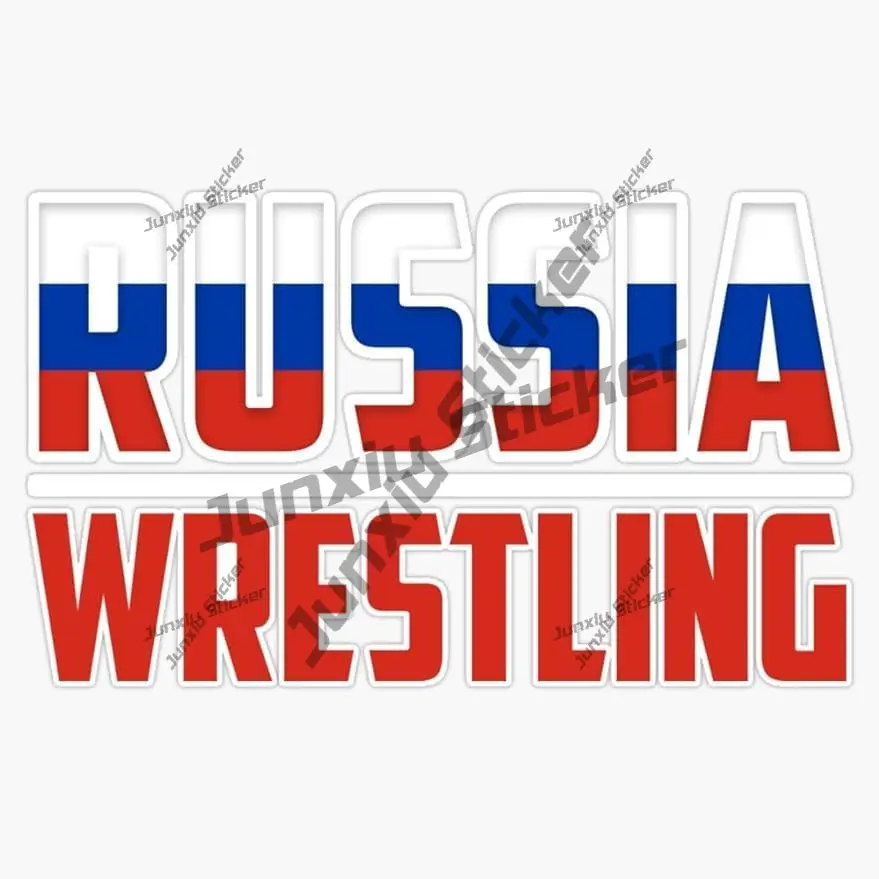 

Russia Wrestling Rus Flag Sticker Amateur Wrestler Grappling Sambo Vinyl Decal for Car Truck Window Motorcycle Bumper Sticker