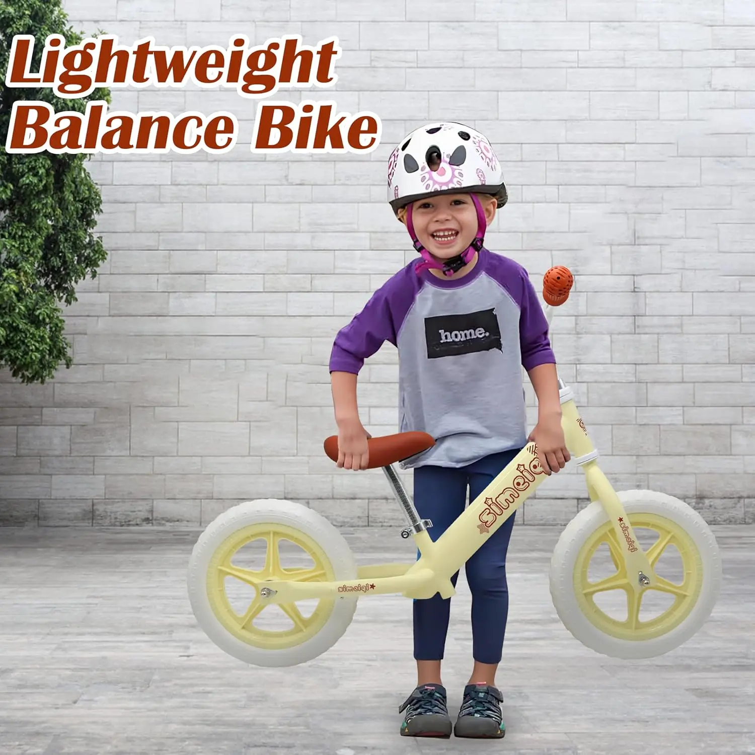 Vélo d'équilibre sans pédale pour tout-petit, siège et guidon réglables, pneus sans plat, vélo d'entraînement en plein air, enfants de 2 à 5 ans, 12 po