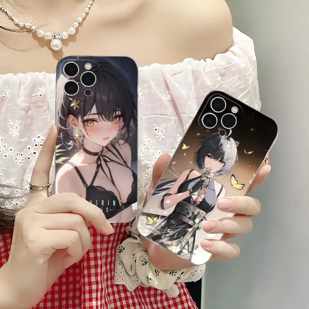 

Чехол для мобильного телефона Wuthering Waves Rover для iPhone 17, 16, 15, 14, 13, 12, 11 X XR XS Air Pro Max Plus, мини-прозрачный цветной чехол