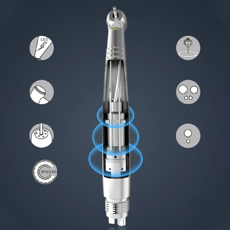 Dental Procedures: COXO CX207-F LED High-speed air turbine handpiece Unique Generator, Balanced Impeller, 3 air 3 water spray