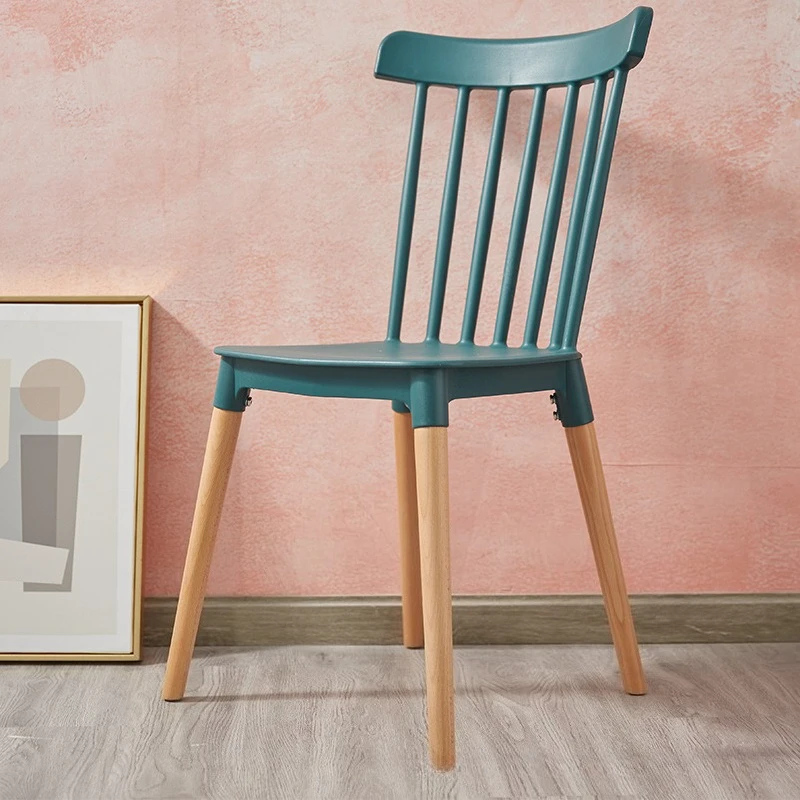 Manufacturer Modern Simple Leisure ins Negotiate Hotel Milk Tea Shop Cosmetic Wood Chair Nordic Plastic PP Dining Chair