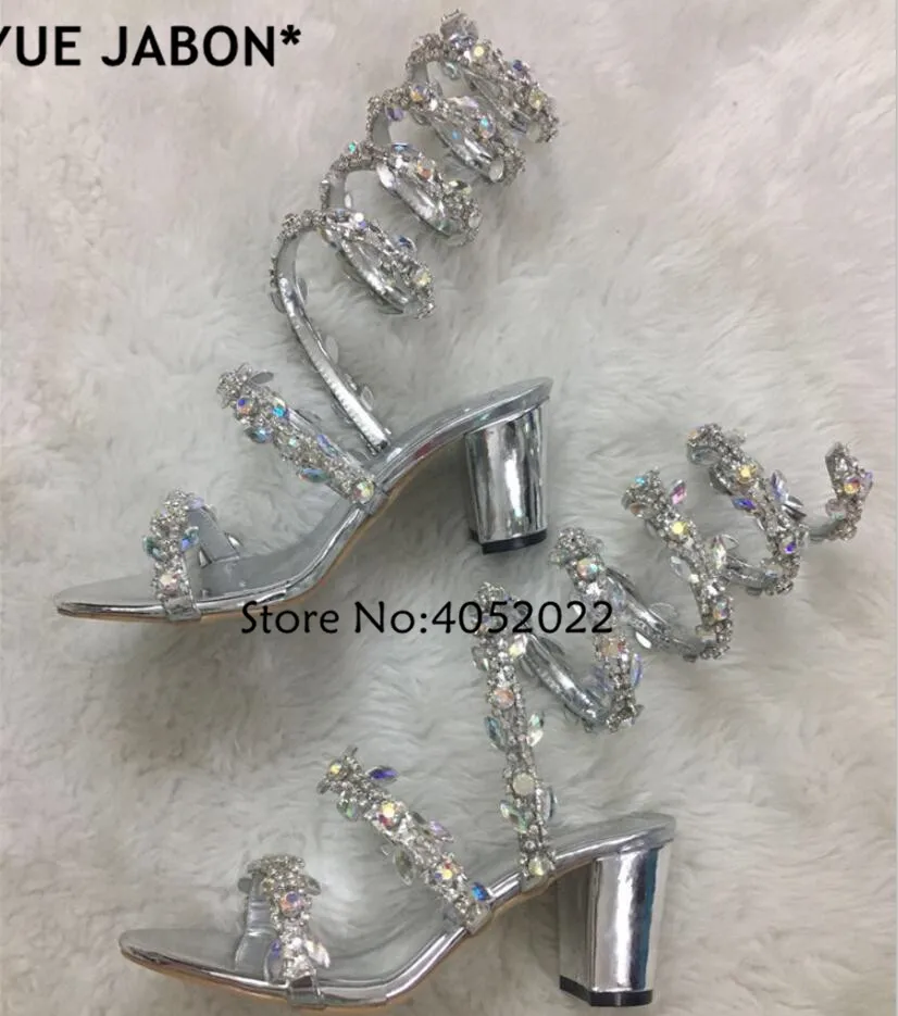 Silve Pearl Studded Women Sandals Snake Shape Ankle Strappy High Heels Party Wedding Shoes Clip Toe Narrow Band Runway Shoes