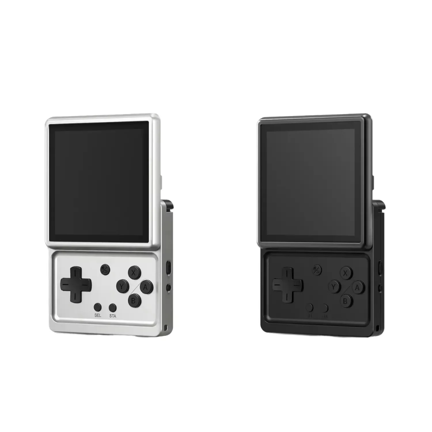 Handheld game console 3.5-inch IPS screen, silver aluminum alloy body 2000mAh Retroid video game console