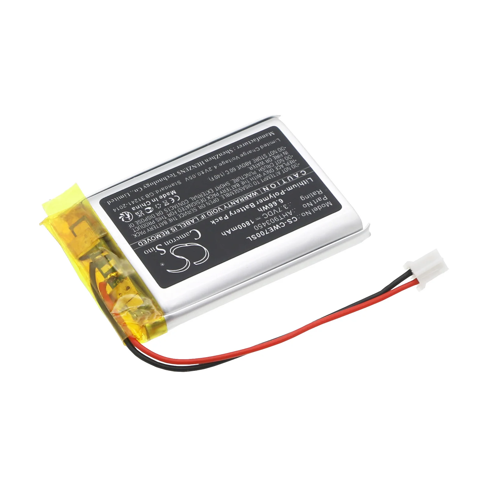 Batterie de remplacement CS pour COWIN E7, E7 Pro, AHT903450, 1800mAh, 6,66 Wh