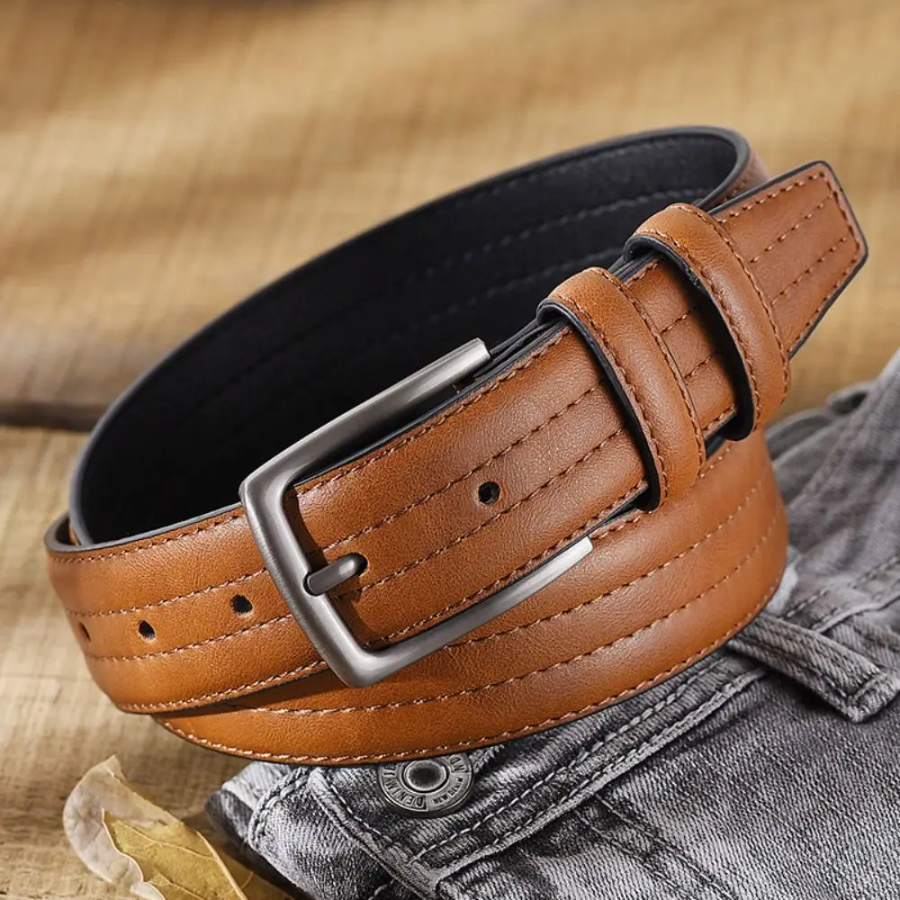 

Retro Luxury Design PU Leather Belt Trendy Brand Versatile Waist Strap Casual Alloy Pin Buckle Waistband